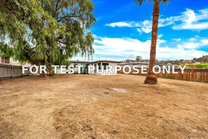 Demo/Test Data 1036 Leslie Rd, El Cajon, Ca 92020