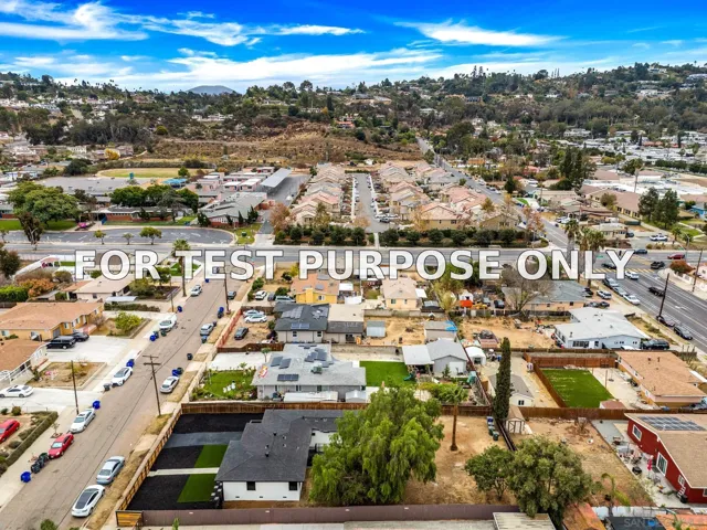 Demo/Test Data 1036 Leslie Rd, El Cajon, Ca 92020