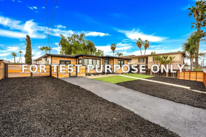 Demo/Test Data 1036 Leslie Rd, El Cajon, Ca 92020