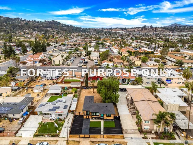 Demo/Test Data 1036 Leslie Rd, El Cajon, Ca 92020