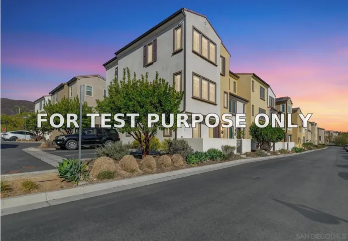Demo/Test Data 11001 Logan Way, San Diego, Ca 92129