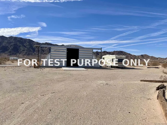 Demo/Test Data 4260 Sutton Pl Unit 0, Blythe, Ca 92225