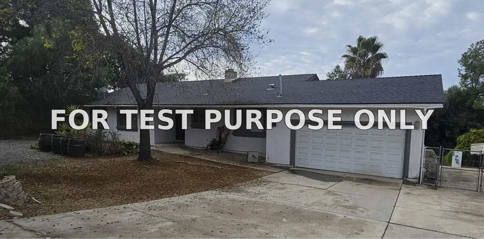 Demo/Test Data 1780 Jaime Lynn Ln., El Cajon, Ca 92019