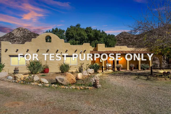 Demo/Test Data 1831 Barrett Lake Rd, Dulzura, Ca 91917