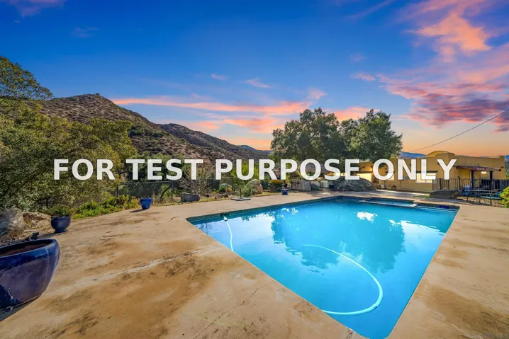 Demo/Test Data 1831 Barrett Lake Rd, Dulzura, Ca 91917