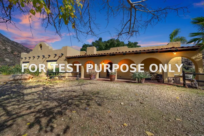 Demo/Test Data 1831 Barrett Lake Rd, Dulzura, Ca 91917