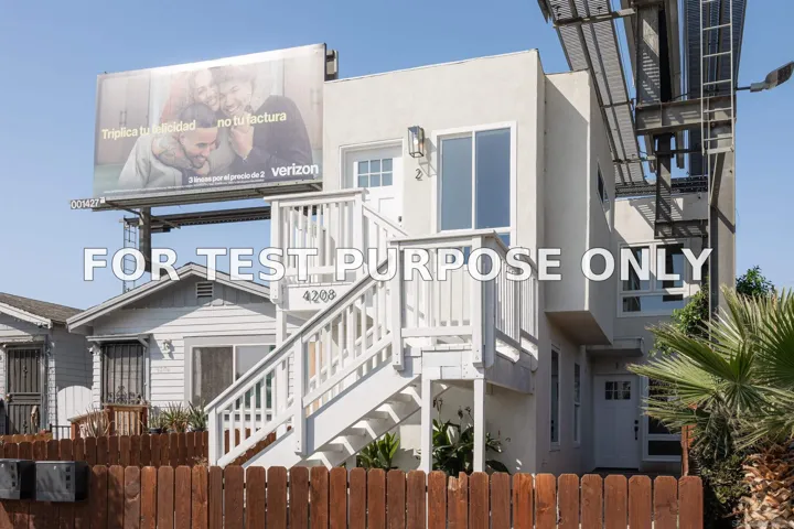 Demo/Test Data 4204-4208 40th, San Diego, Ca 92105