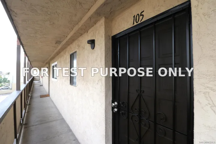 Demo/Test Data 4041 Oakcrest Dr Unit 105, San Diego, Ca 92105