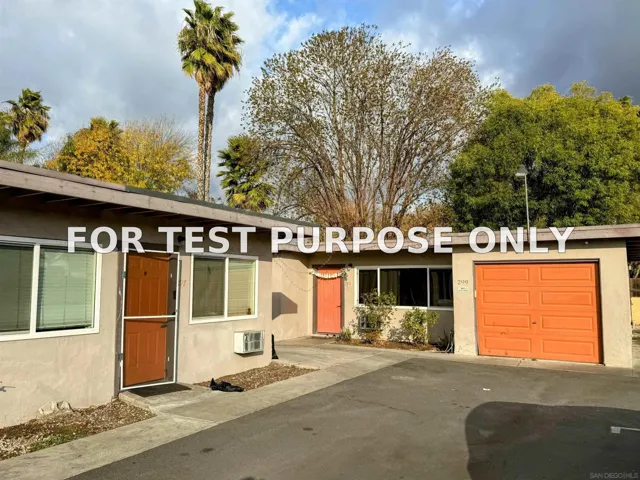 Demo/Test Data 275-99 S Mollison Ave, El Cajon, Ca 92020