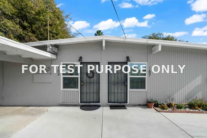 Demo/Test Data 165-169 Plymouth Dr, Vista, Ca 92083