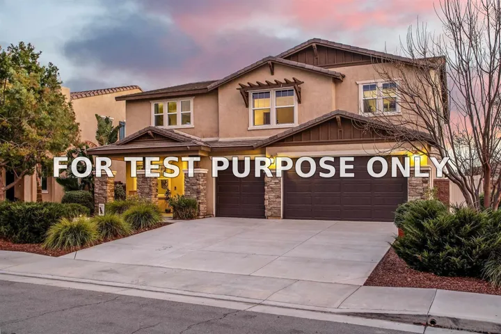 Demo/Test Data 30111 Redding Ave, Murrieta, Ca 92563