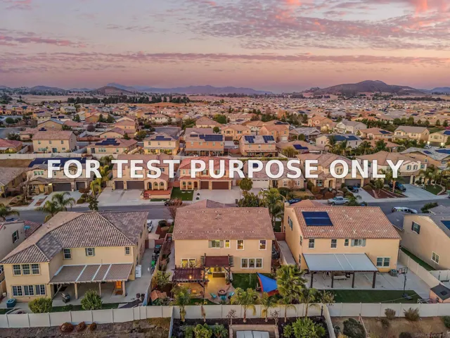 Demo/Test Data 30111 Redding Ave, Murrieta, Ca 92563