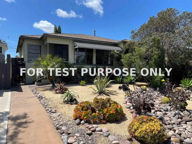 Demo/Test Data 3308-10 Gregory St, San Diego, Ca 92104