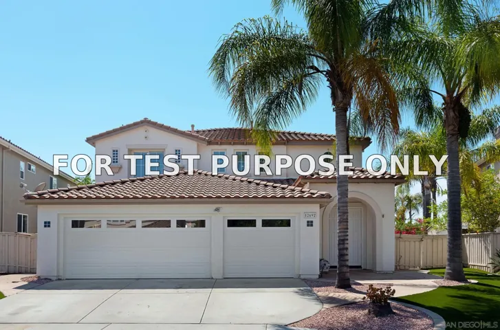 Demo/Test Data 12692 Belle Fleur Way, San Diego, Ca 92128
