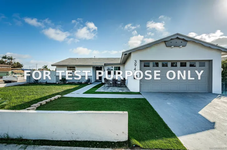Demo/Test Data 394 Coralwood Dr, San Diego, Ca 92114