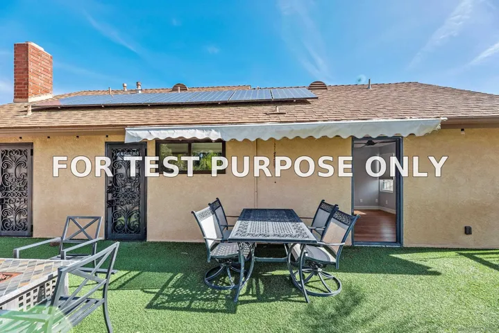 Demo/Test Data 13134 Cayote, San Diego, Ca 92129