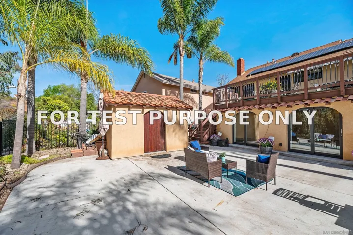 Demo/Test Data 13134 Cayote, San Diego, Ca 92129