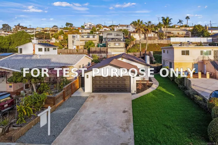 Demo/Test Data 2307 Galveston St., San Diego, Ca 92110