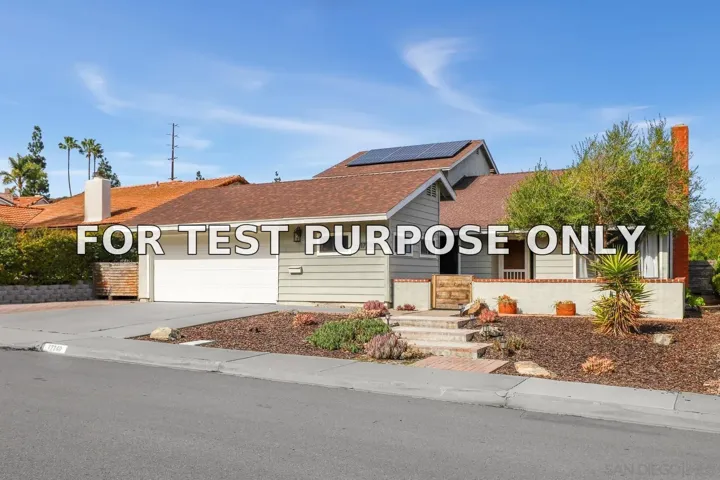 Demo/Test Data 17240 Carranza Dr, San Diego, Ca 92127