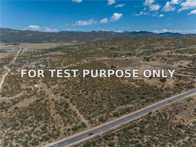 Demo/Test Data 0 Wellman Road, Anza, Ca 92539
