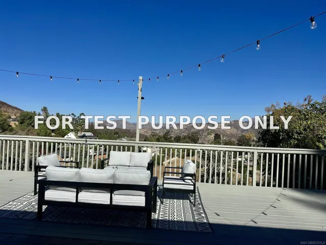 Demo/Test Data 11774 Rocoso Rd, Lakeside, Ca 92040