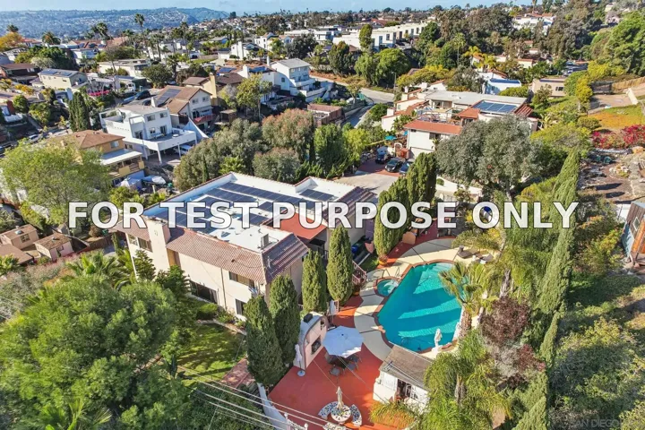 Demo/Test Data 4770 Jellett St, San Diego, Ca 92110
