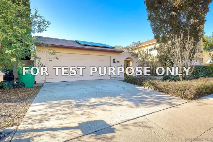 Demo/Test Data 2778 Kandace Way, San Diego, Ca 92105