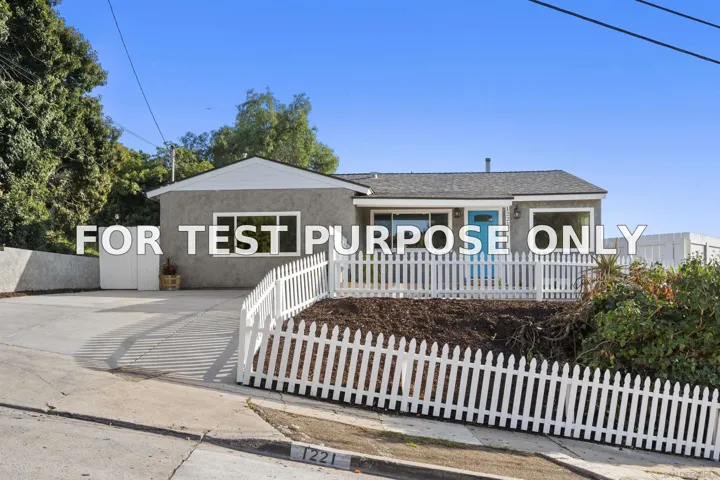 Demo/Test Data 1221 Braddock St, San Diego, Ca 92114
