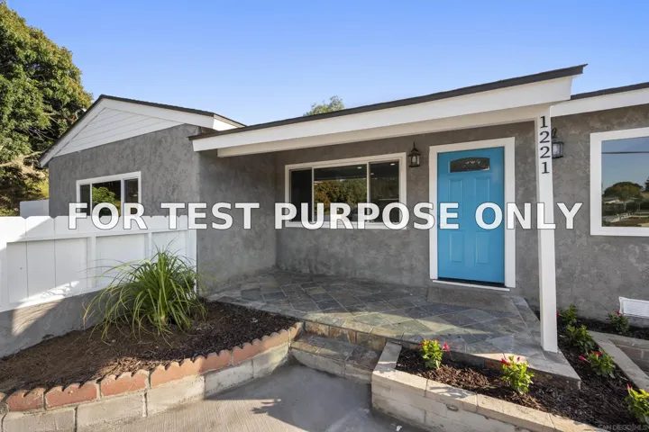 Demo/Test Data 1221 Braddock St, San Diego, Ca 92114