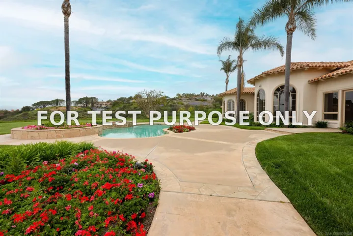 Demo/Test Data 5910 Lady’s Secret Court, Rancho Santa Fe, Ca 92067