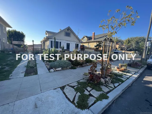 Demo/Test Data 4428-30 Maryland Street, San Diego, Ca 92116
