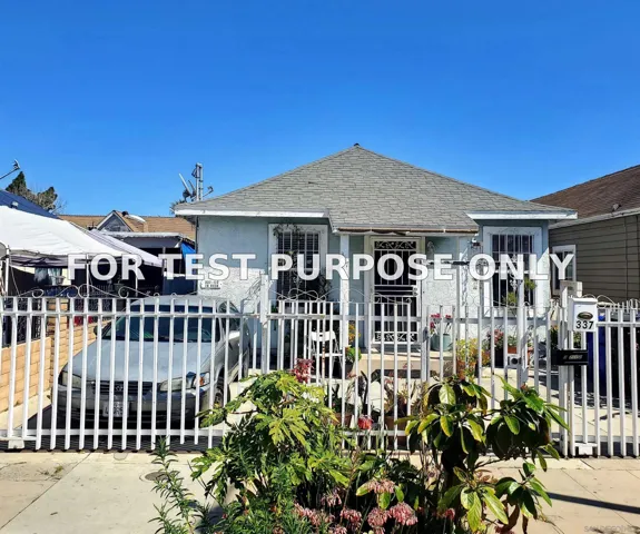 Demo/Test Data 337 30th St, San Diego, Ca 92102
