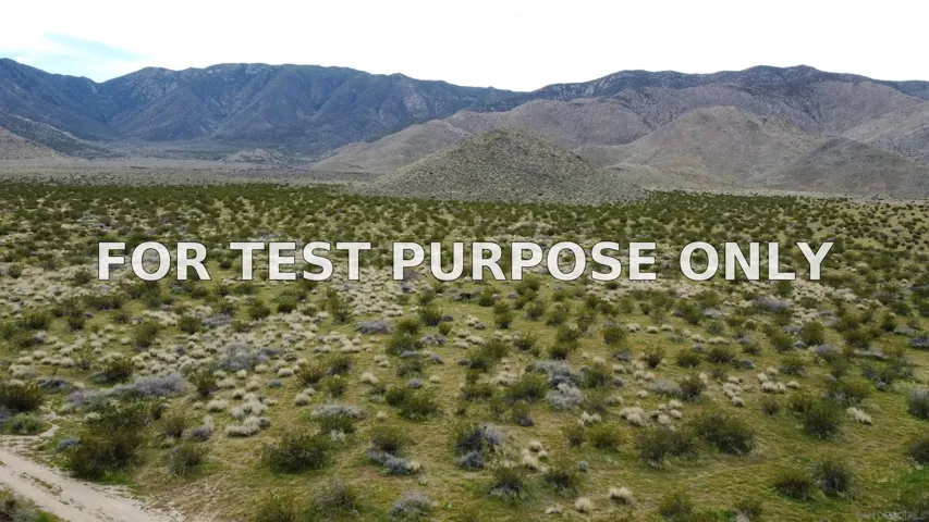 Demo/Test Data 0 Great Southern Overland Rt. Unit 1, Julian, Ca 92036