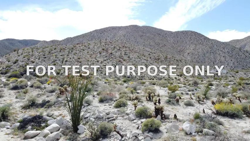 Demo/Test Data 0 Great Southern Overland Rt. Unit 1, Julian, Ca 92036
