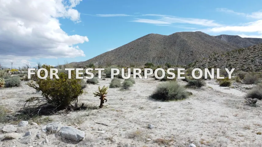Demo/Test Data 0 Great Southern Overland Rt. Unit 1, Julian, Ca 92036