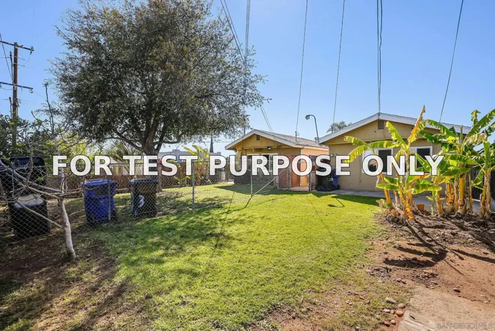 Demo/Test Data 2801-3 46th St, San Diego, Ca 92105