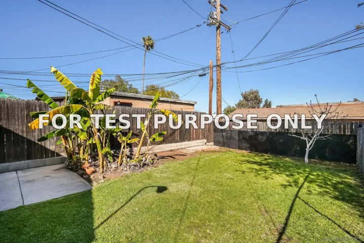 Demo/Test Data 2801-3 46th St, San Diego, Ca 92105