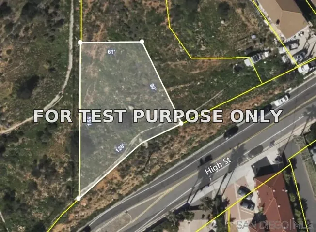Demo/Test Data 7520 High St. Lot Unit 28, La Mesa, Ca 91941