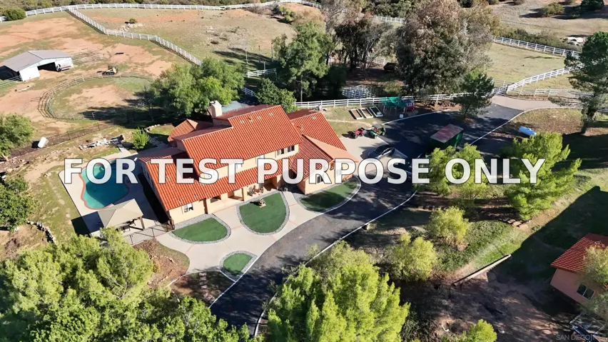 Demo/Test Data 15091 Chemise Creek Rd, Ramona, Ca 92065