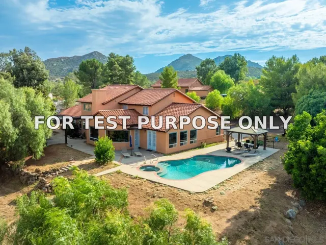 Demo/Test Data 15091 Chemise Creek Rd, Ramona, Ca 92065