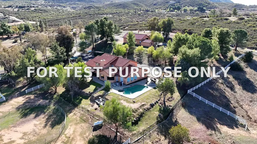 Demo/Test Data 15091 Chemise Creek Rd, Ramona, Ca 92065