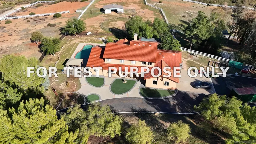 Demo/Test Data 15091 Chemise Creek Rd, Ramona, Ca 92065