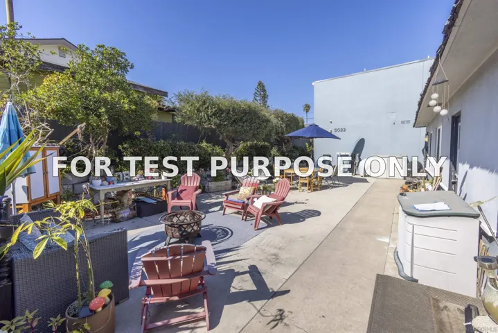 Demo/Test Data 5018 – 5022 Saratoga, San Diego, Ca 92107