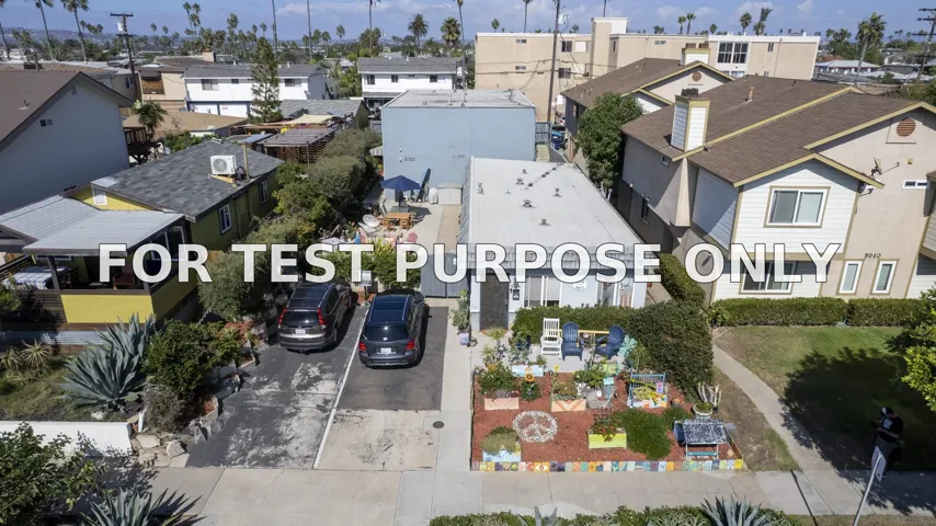 Demo/Test Data 5018 – 5022 Saratoga, San Diego, Ca 92107
