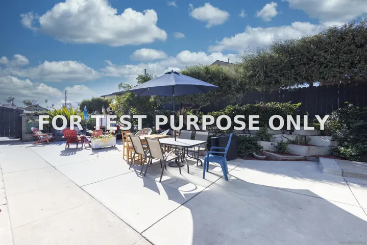 Demo/Test Data 5018 – 5022 Saratoga, San Diego, Ca 92107