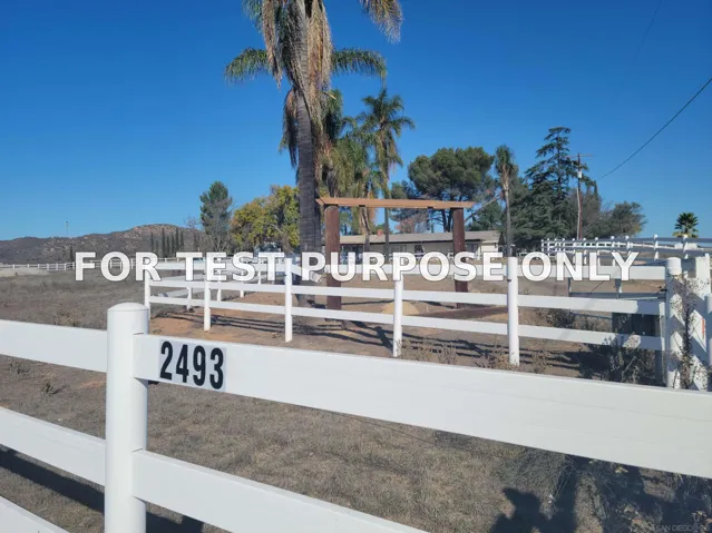 Demo/Test Data 2493 Montecito Road, Ramona, Ca 92065
