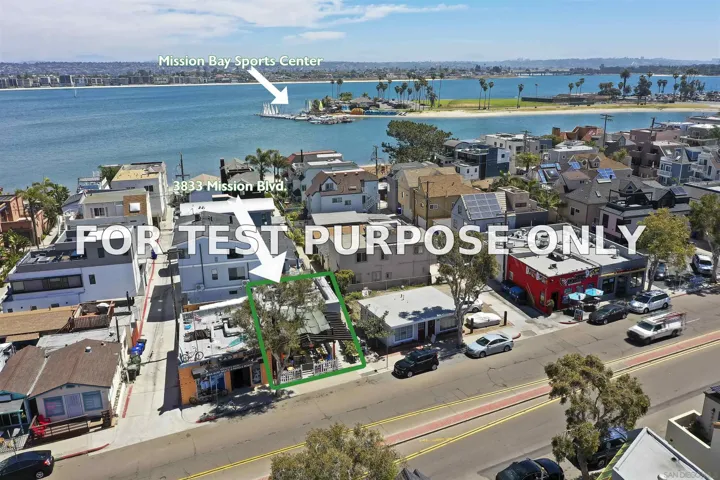 Demo/Test Data 3833 Mission Blvd, San Diego, Ca 92109