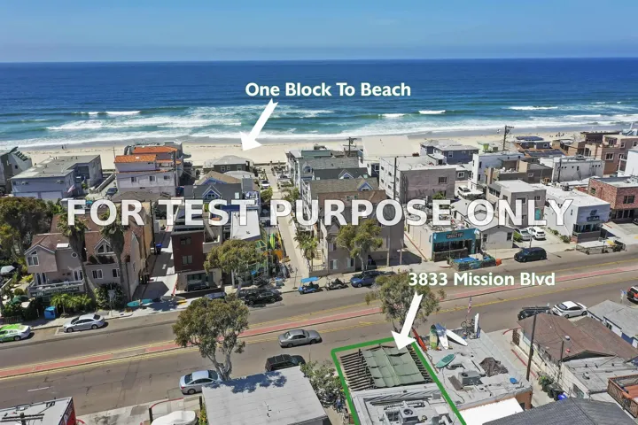 Demo/Test Data 3833 Mission Blvd, San Diego, Ca 92109