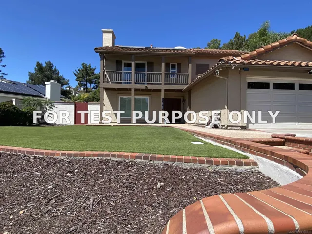 Demo/Test Data 13871 Bruyere Ct, San Diego, Ca 92129