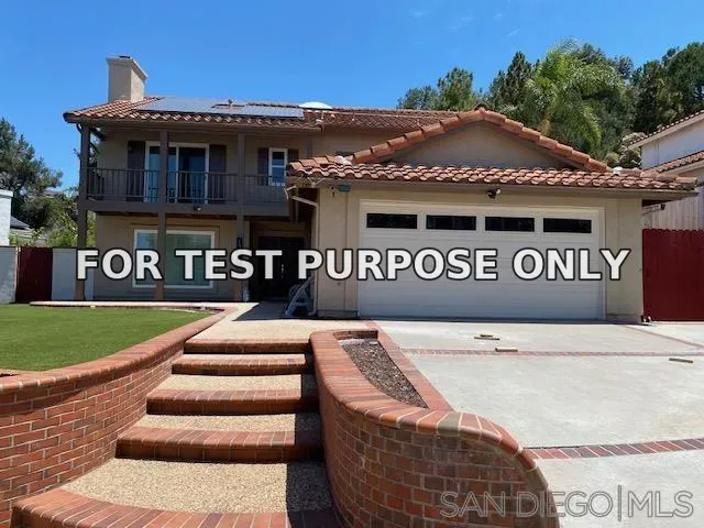 Demo/Test Data 13871 Bruyere Ct, San Diego, Ca 92129